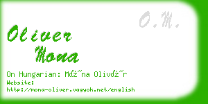 oliver mona business card